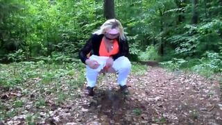 German lady defecates in the woods, ScatKings.com Scat Porn 9 ScatKings.com Scat Porn