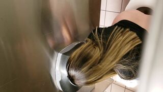 Latina With Nice Feet Filmed Shitting in Public Toilet, ScatKings.com Scat Porn 3 ScatKings.com Scat Porn