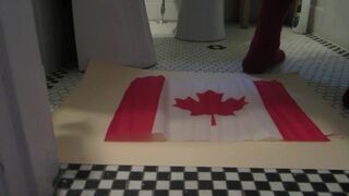 Naughty Israeli feminist, activist & artist poops on Canadian flag! :D, ScatKings.com Scat Porn 5 ScatKings.com Scat Porn
