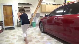 Woman Poops Leggings in Garage, ScatKings.com Scat Porn 2 ScatKings.com Scat Porn